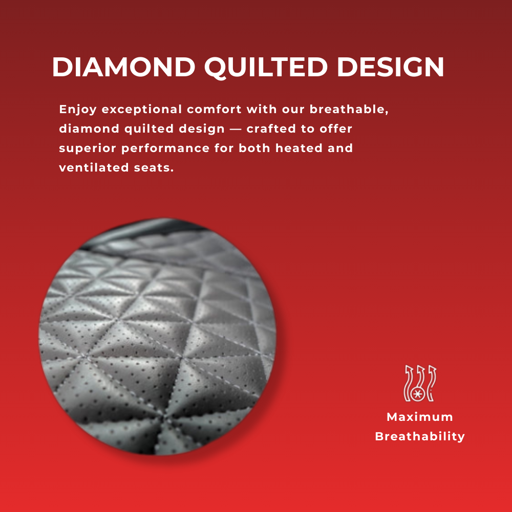 Housses de Siège Auto Sur-Mesure en Cuir Diamant - Marron Luxe